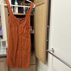 Autumn hued Button-Down Dress